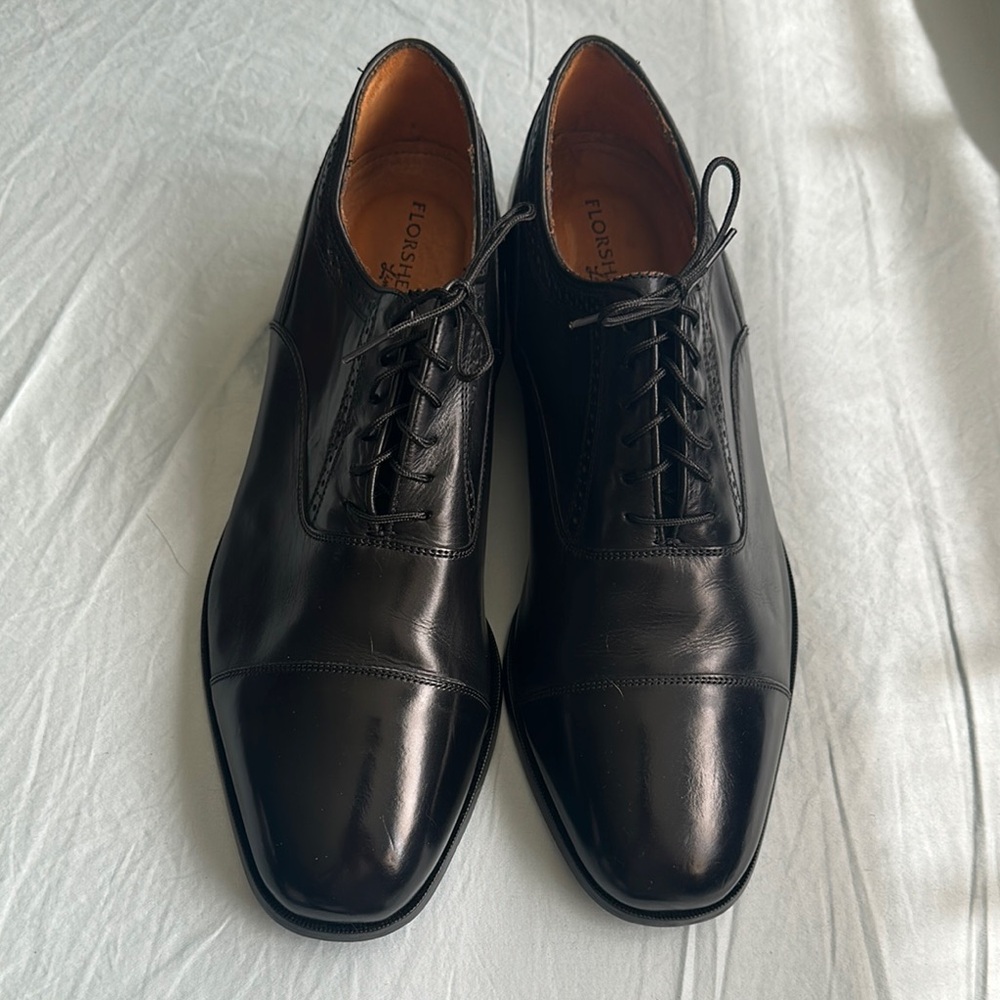 Florsheim Black Oxford Shoes Classic Leather Design